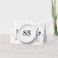 Plate and Silverware for 85th Birthday