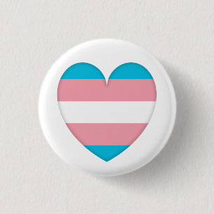 Plate Flag Transsexual Heart - Love is Love 3 Cm Round Badge