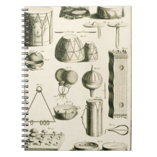 Plate II: Ancient and modern percussion instrument Notebook