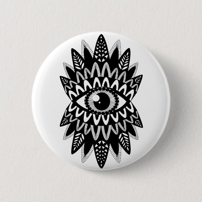 Plate Indian eye 6 Cm Round Badge (Front)