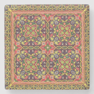 Plate of design for carpets, from 'Industrial Arts Stone Coaster