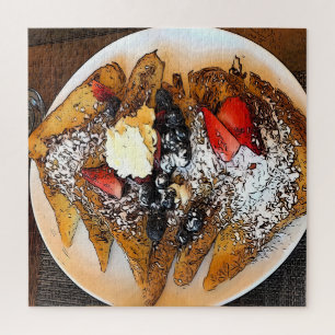Plate of French Toast with Fruit Jigsaw Puzzle