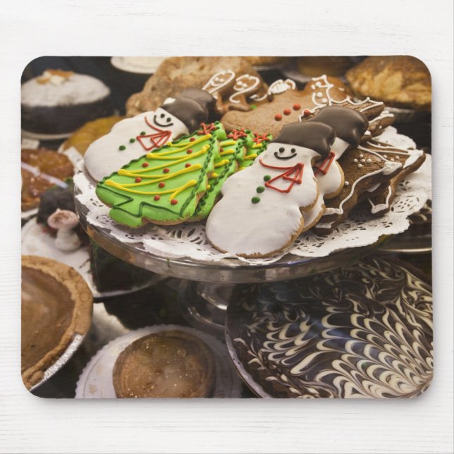 Plate of Fresh Christmas Cookies Mouse Pad (Front)