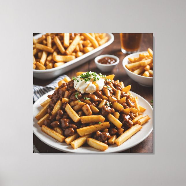 Plate of Poutine Canvas Print (Front)