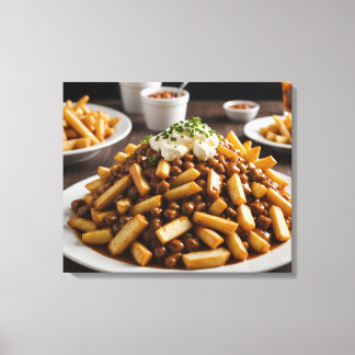 Plate of Poutine Canvas Print
