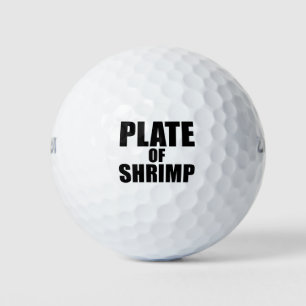 Plate of Shrimp Novelty Funny Food Joke Golf Balls