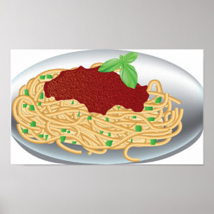 Plate Of Spaghetti Poster