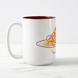 Plate of Spaghetti Two-Tone Coffee Mug