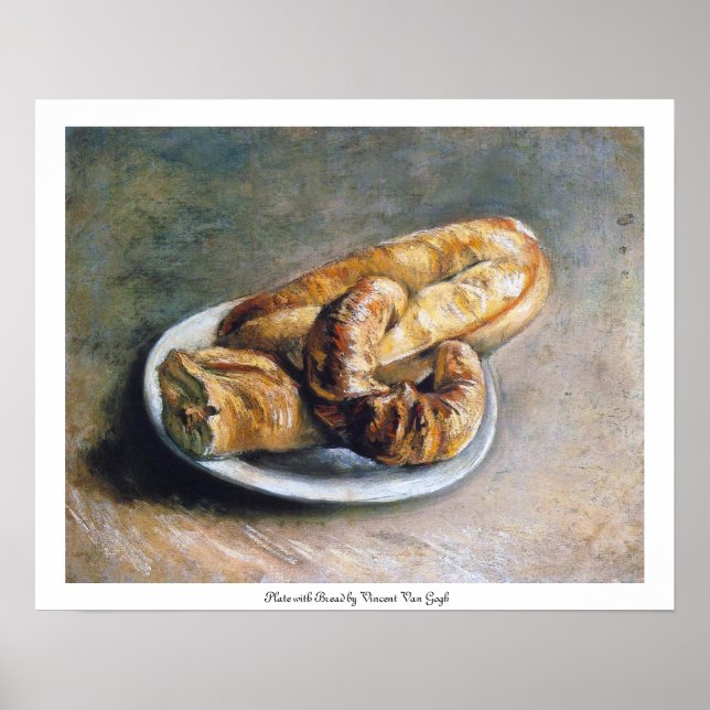 Plate with Bread by Vincent Van Gogh Poster (Front)