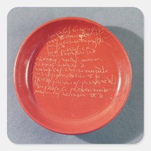 Plate with Celtic text, 1st-2nd century Square Sticker