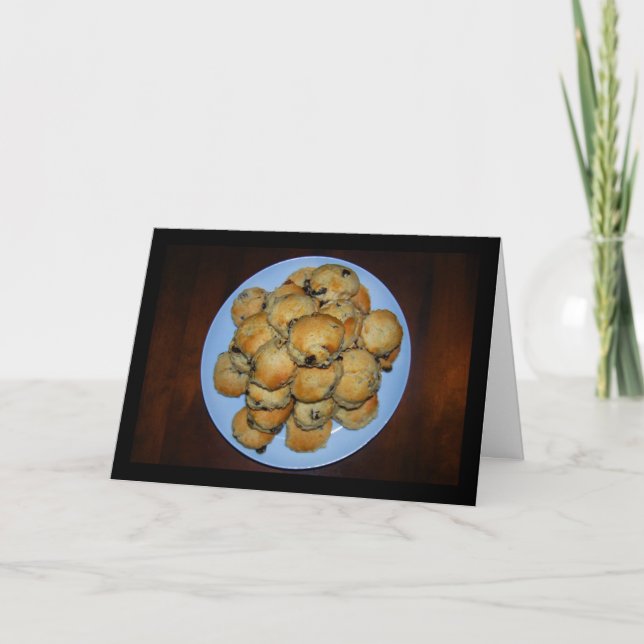 Plated Fruit Scones on Wood Card (Front)