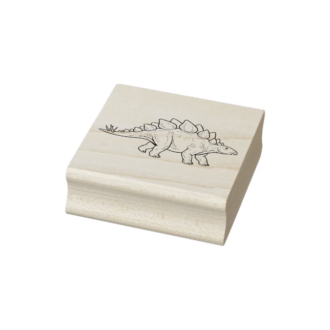 Plated Stegosaurus Prehistoric Herbivore Design Rubber Stamp (Stamp)