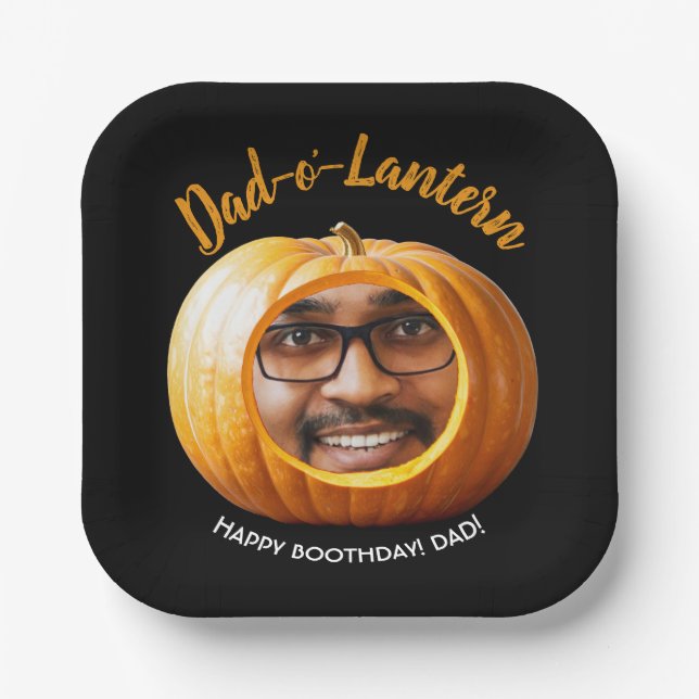 Plates for a Funny Halloween Birthday (Front)