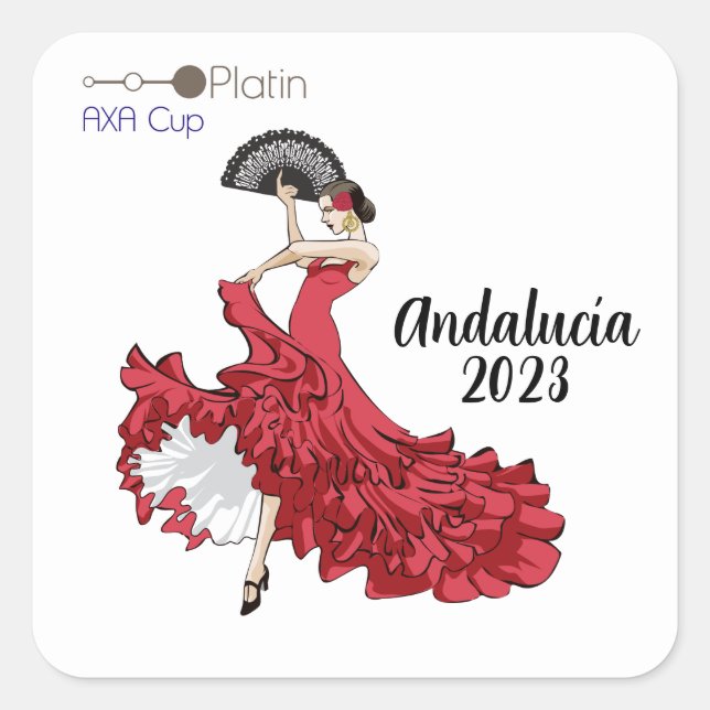 Platin, AXA Cup Sticker (Andalucía)–Black Text (Front)