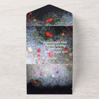 platinum 20th wedding anniversary invitation  