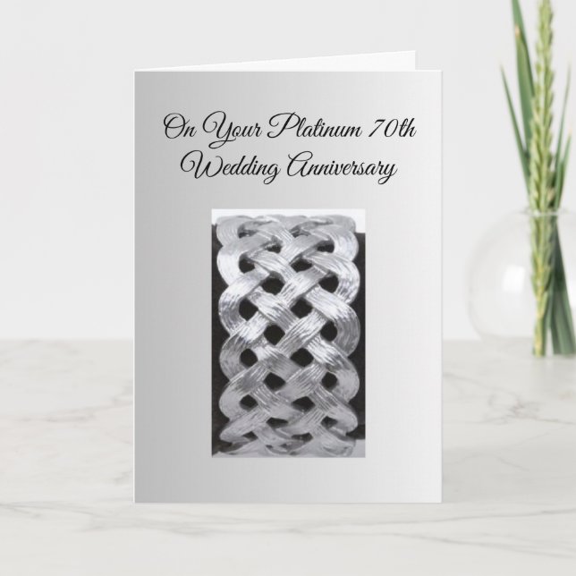 Platinum 70th Wedding Anniversary Card (Front)