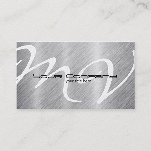 Platinum / Aluminium 'look' Business Cards (Front)