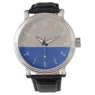 Platinum and Midnight Blue Watch
