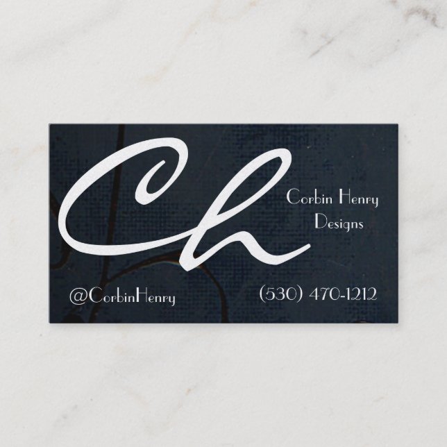 Platinum Black Canvas Business Cards (Front)
