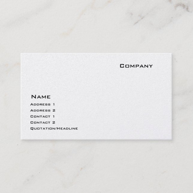 Platinum Business Card (Front)