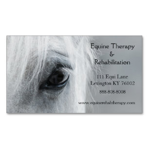 Platinum Equine Personalise Business Card Magnet