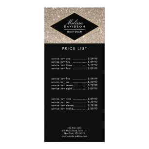 Platinum Glitter and Glamour Beauty Rack Card