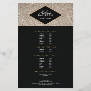 Platinum Glitter and Glamour Beauty Salon Flyer