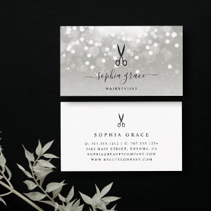 Platinum Glow Hairstylst Business Card