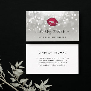 Platinum Glow Lips Business Card
