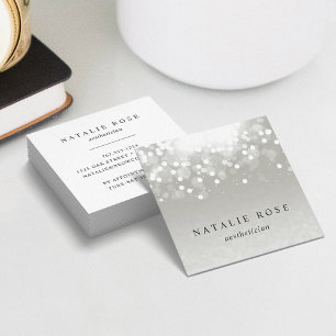 Platinum Glow Square Business Card