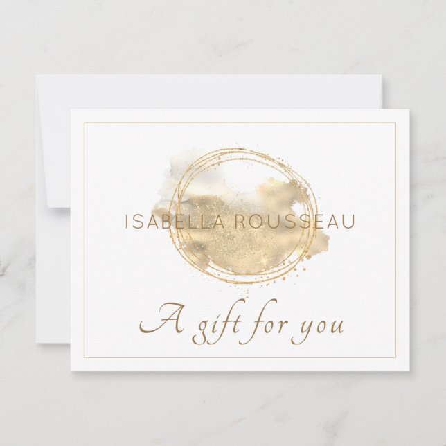 Platinum Gold Glitter Ink Jewellery Gift Certifica (Front)