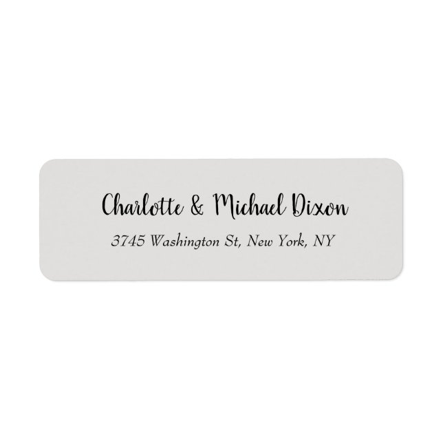 Platinum Grey Classic Stylish Elegant Family Name  (Front)