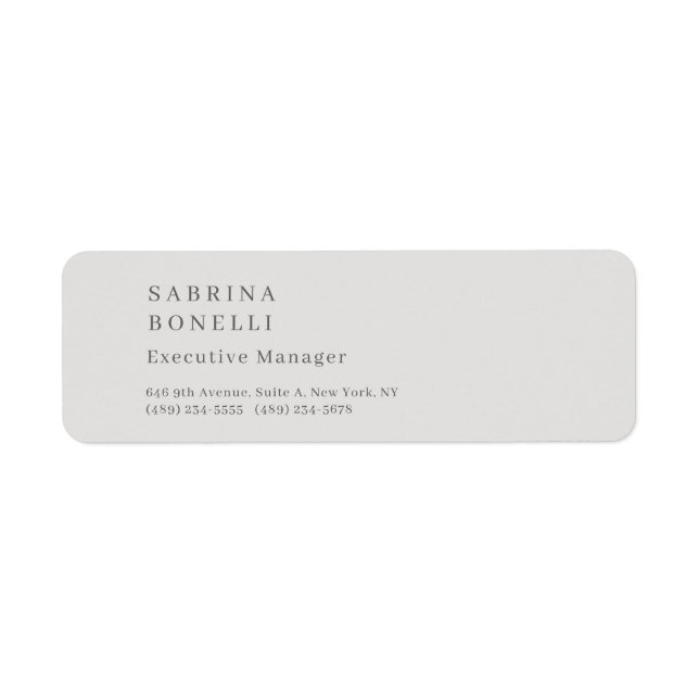Platinum grey minimalist modern (Front)