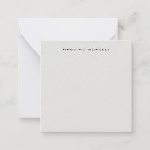 Platinum Grey Minimalist Plain Legible Modern Card
