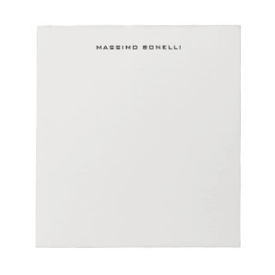 Platinum Grey Minimalist Plain Legible Modern Notepad