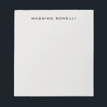Platinum Grey Minimalist Plain Legible Modern Notepad<br><div class="desc">An ideal design for those looking for an aesthetic look. It immediately stands out with its extremely simple and elegant appearance.</div>
