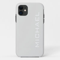 Platinum Grey Solid Colour | Minimalist Name