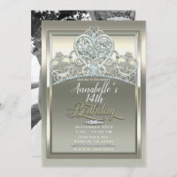 Platinum Ivory Princess Heart Tiara Birthday Photo