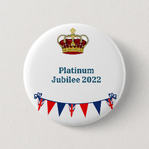 Platinum Jubilee 2022 6 Cm Round Badge