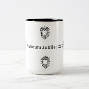 Platinum Jubilee 2022 Black and White Two-Tone Coffee Mug