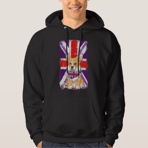 Platinum Jubilee 2022 Corgi Puppy & Union Jack For Hoodie