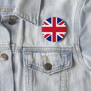 Platinum Jubilee British Union Jack Flag 6 Cm Round Badge