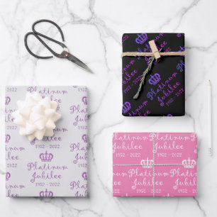 Platinum Jubilee Monarchy Wrapping Paper Sheet Set