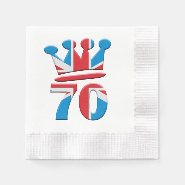 Platinum Jubilee Queen Elizabeth 70 years Napkin (Front)