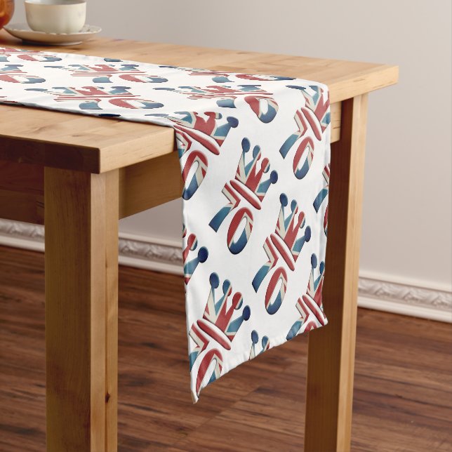 Platinum Jubilee Queen Elizabeth 70 years Short Table Runner (In Situ)