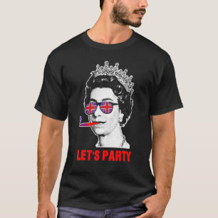 Platinum Jubilee Queen & Union Jack Let's Party  Q T-Shirt