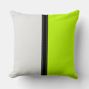 Platinum & Lime Solid Colour Background Cushion