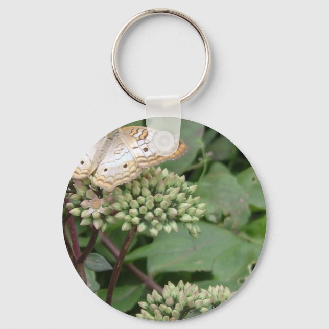Platinum Monarach Butterfly Key Ring (Front)