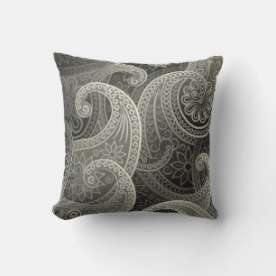 Platinum Paisley Timeless Pattern Cushion