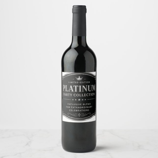 Platinum Party Collection Premium Drink Label Desi (Front)